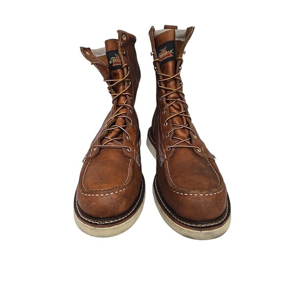 Thorogood Men's 8" Steel Toe Wedge Sole Work Boot U.S.A. 804-4208 Tobacco 14D - Picture 6 of 7